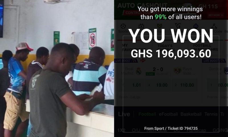 Young Ghanaian man crowned new betting king after winning over GHc196,000 bet