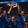 Giorgio Chiellini (L) was key ot Italy's Euro 2020 triumph this summer