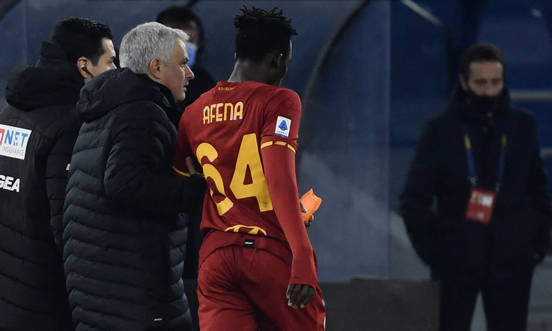 Felix Afena-Gyan: Ghanaian teenager red-carded in AS Roma’s 2-0 win over Spezia