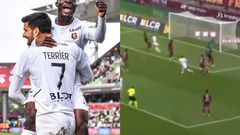 Watch: Kamaldeen Sulemana nutmegs defender and scores sensational goal for Rennes