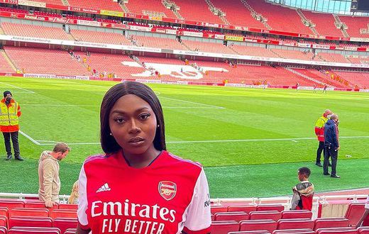 Sefa at Arsenal vs Chelsea match (Instagram/s3fa_gh)