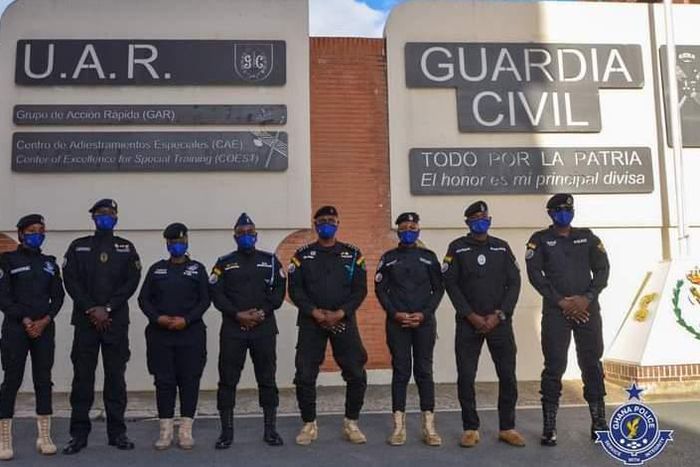 Police personnel train on terrorism in Spain