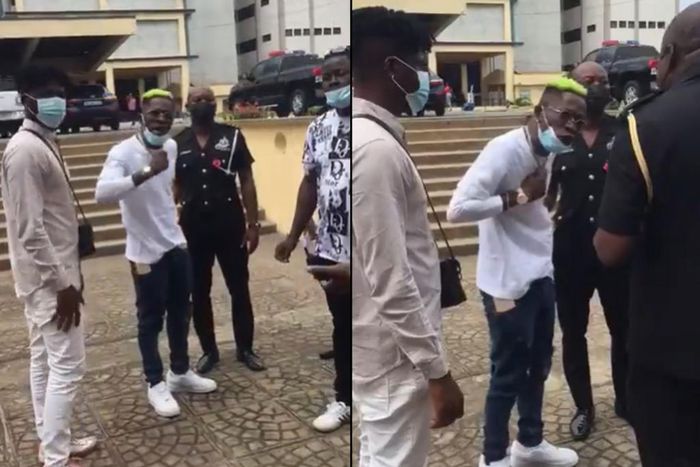 Watch: Shatta Wale in another confrontation with Ghana Police as IGP meets entertainers