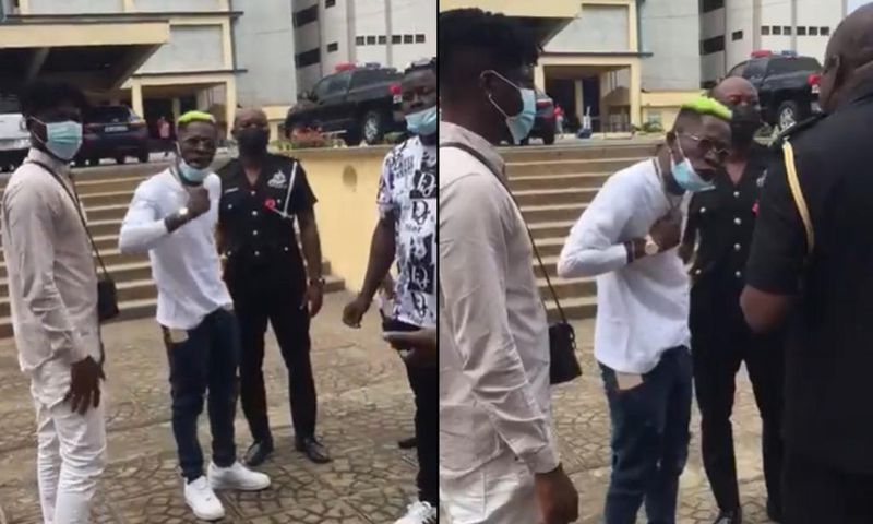 Watch: Shatta Wale in another confrontation with Ghana Police as IGP meets entertainers