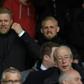 Former Denmark goalkeeper Peter Schmeichel (left) and his son Kasper Schmeichel, who is the current Danish number one