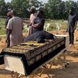 Farida was inconsolable as her husband was laid to rest. NaijaFM]