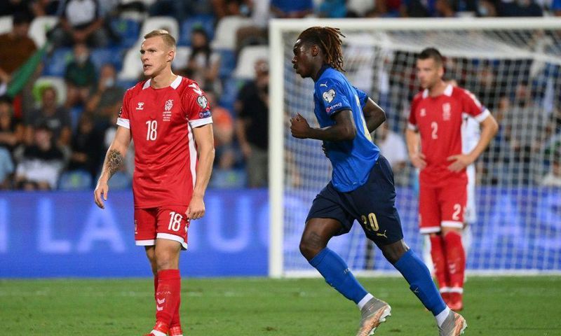 Moise Kean scored his first goals for Italy since March 2019