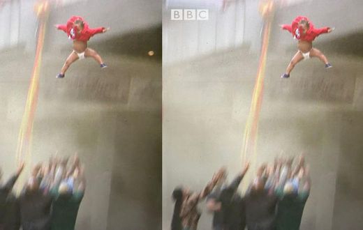 Heart-stopping moment a baby is thrown from burning story building in South Africa
