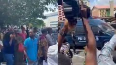 Fans of Shatta Wale storm court