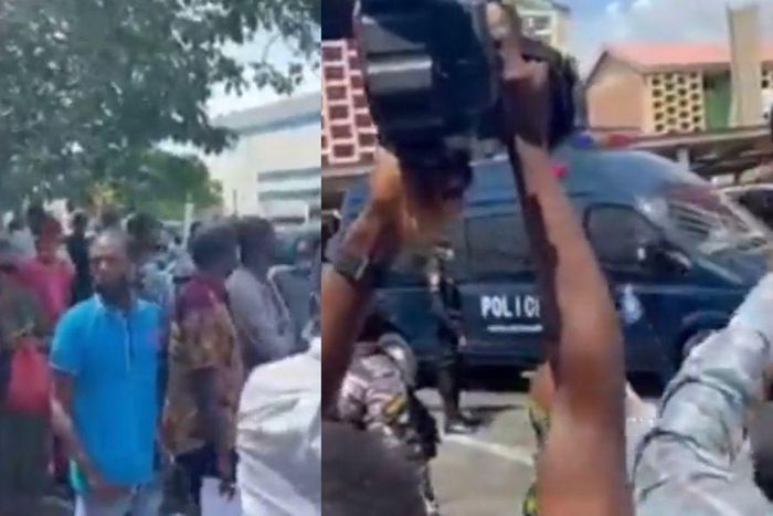 Fans of Shatta Wale storm court