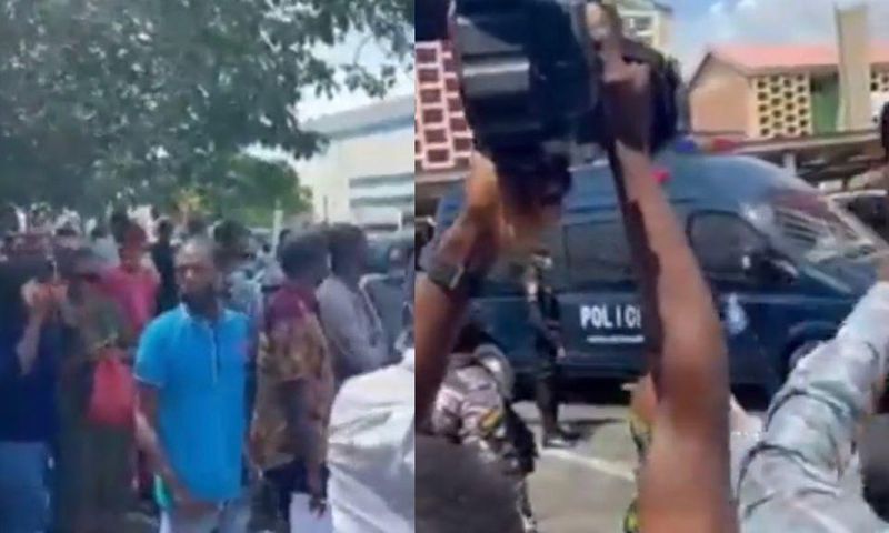 Fans of Shatta Wale storm court