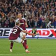 West Ham striker Michail Antonio (R) celebrates after scoring against Leicester