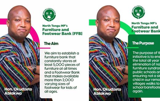Okudzeto Ablakwa launches Furniture and Footwear Bank in his constituency today
