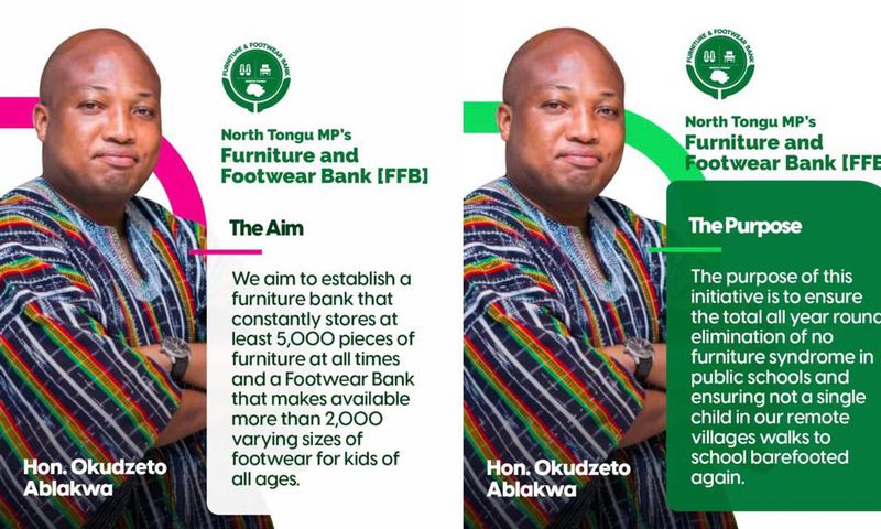 Okudzeto Ablakwa launches Furniture and Footwear Bank in his constituency today