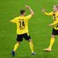 Germany forward Julian Brandt (R) and Belgium defender Thomas Meunier have tested positive for Covid-19