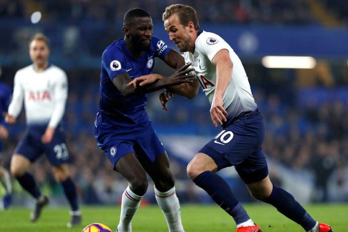 Antonio Rudiger (centre)will aim to continue Harry Kane's (right)quiet Euro 2020