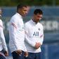 Neymar, Kylian Mbappe and Lionel Messi  training on Saturday ahead of a visit to Reims