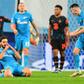 Zenit's Magomed Ozdoev celebrates after scoring against Chelsea