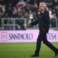 Humiliated: Roma coach Jose Mourinho