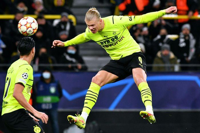 Erling Haaland scored twice in 27 minutes against Besiktas on Wednesday