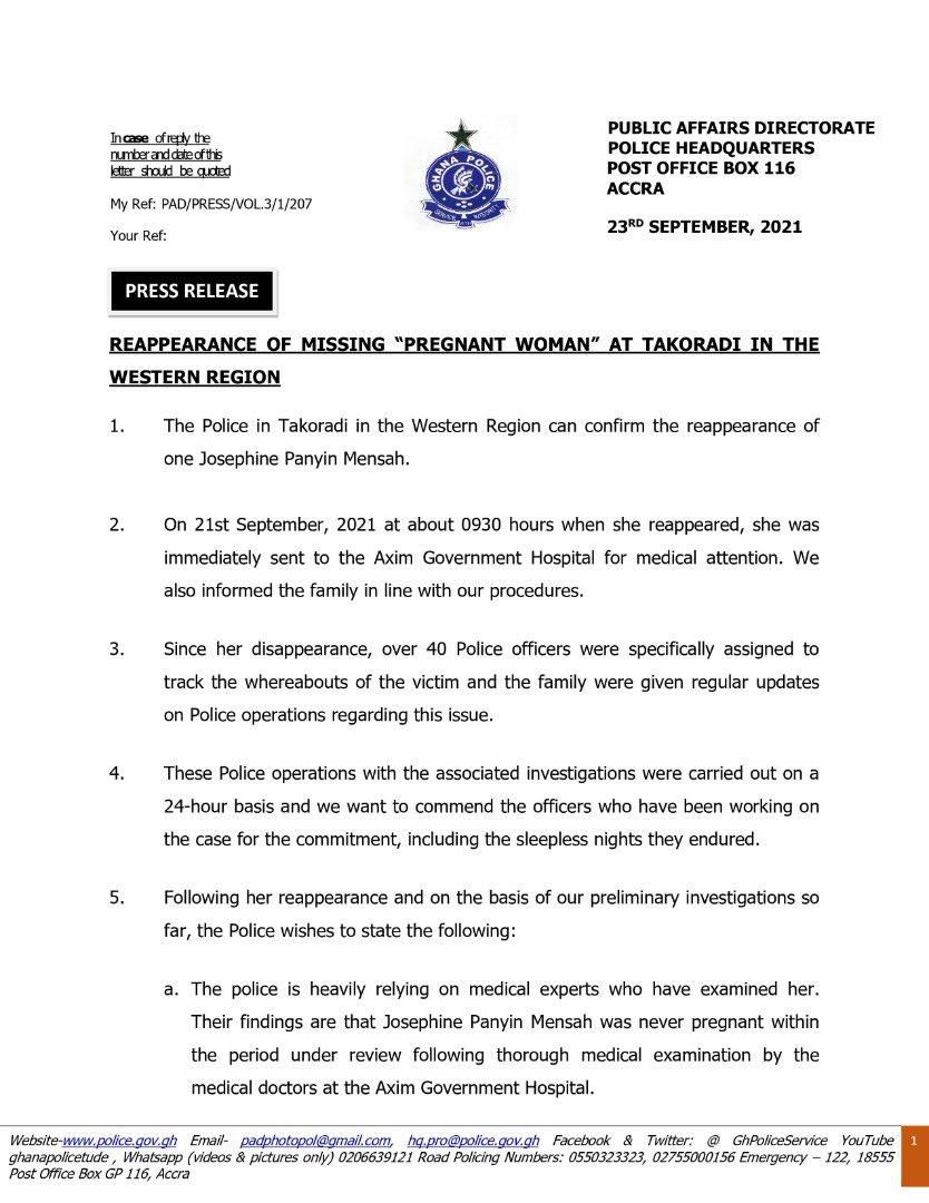 Police statement