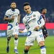 Lautaro Martinez celebrates his goal against Salernitana