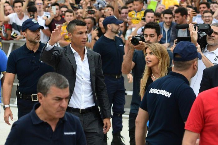 Cristiano Ronaldo's shock arrival at Juventus was greeted with a media circus