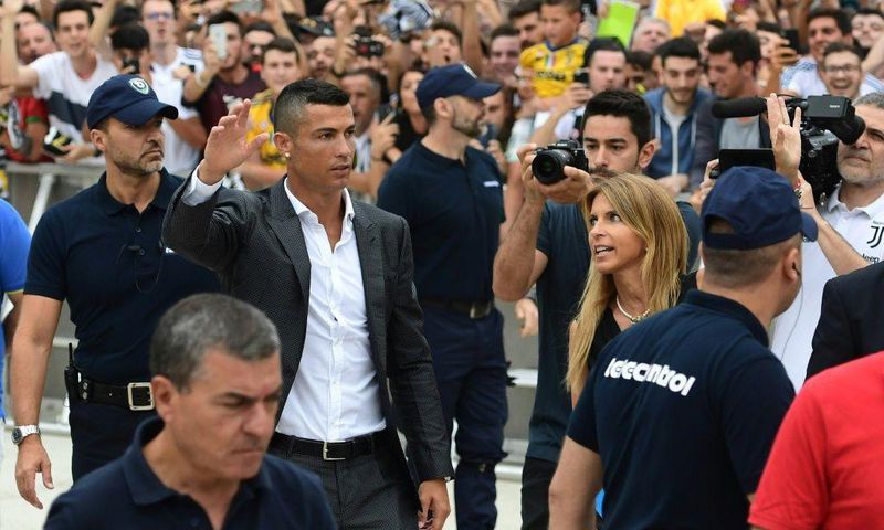 Cristiano Ronaldo's shock arrival at Juventus was greeted with a media circus