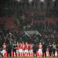 Spartak Moscow celebrate their victory over Napoli