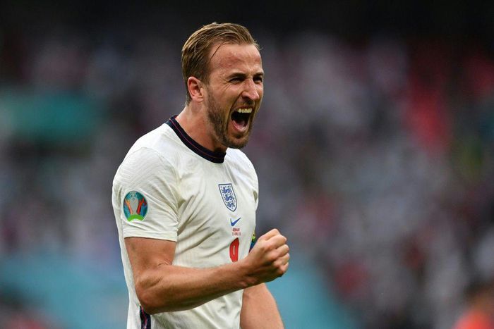 England captain Harry Kane celebrates the win against Germany