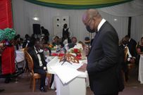 Dr Ernest Addison, Governor of the Central Bank delivering his address at the 2021 Bankers Dinner organised by the CIB Ghana