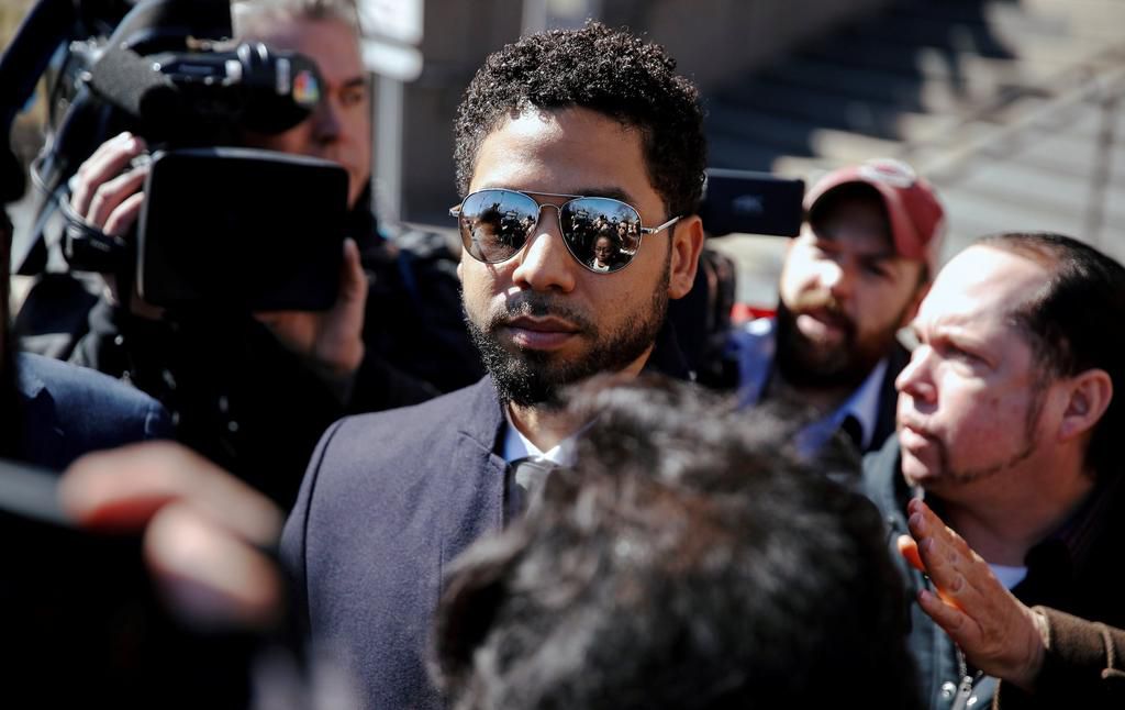 Actor Jussie Smollett leaves court after charges against him were dropped by state prosecutors in Chicago.JPG