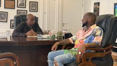Davido at his father's office