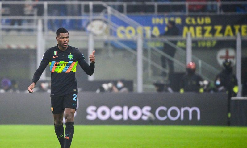 Denzel Dumfries has scored three Serie A goals since arriving at Inter in the summer