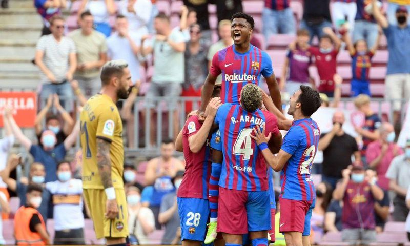 Ansu Fati scored on his return against Levante on Sunday after 10 months out through injury