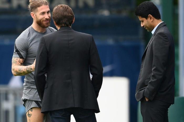 Sergio Ramos (L) is working his way back from a calf injury