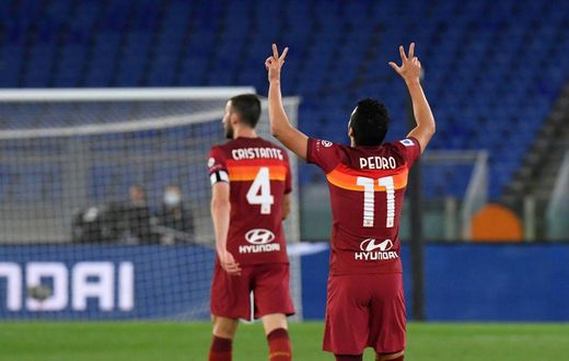 Pedro scored against Lazio in a 2-0 Roma derby win in May