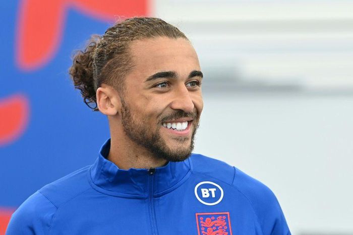 Supporting role: England's Dominic Calvert-Lewin has backed Harry Kane to come good