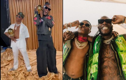 ‘They won a Ballon d’Or before Lewandowski and Neymar’ – Fans react to Burna Boy and Wizkid collabo
