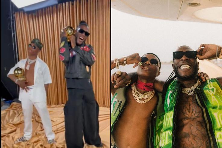 ‘They won a Ballon d’Or before Lewandowski and Neymar’ – Fans react to Burna Boy and Wizkid collabo