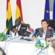 Head of Delegation of the EU to Ghana, Ambassador Diana Acconcia (right)