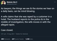 Married woman leaves husband to live with her rapist while the case is still in court
