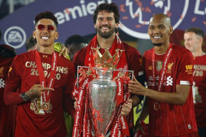 Liverpool trio (from left to right) Roberto Firmino, Alisson Becker and Fabinho have been called up to the Brazil squad