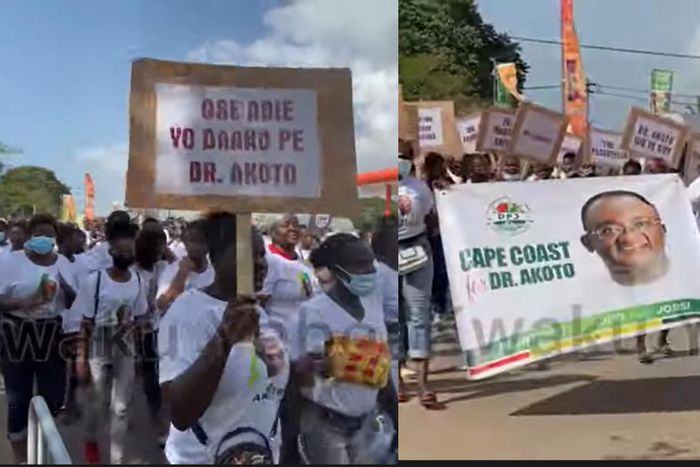 Cape Coast shows massive support for Agric minister’s 2024 presidential bid (video)