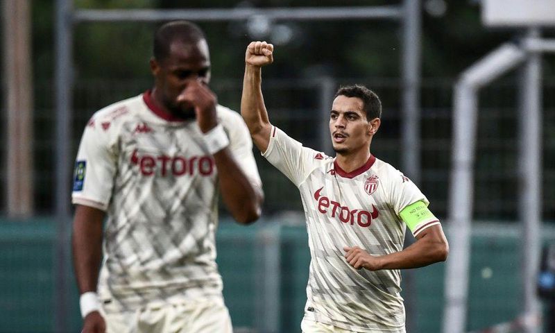 Wissam Ben Yedder (R) has scored four times in his past three games for Monaco