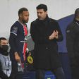 PSG coach Mauricio Pochettino with Neymar last season