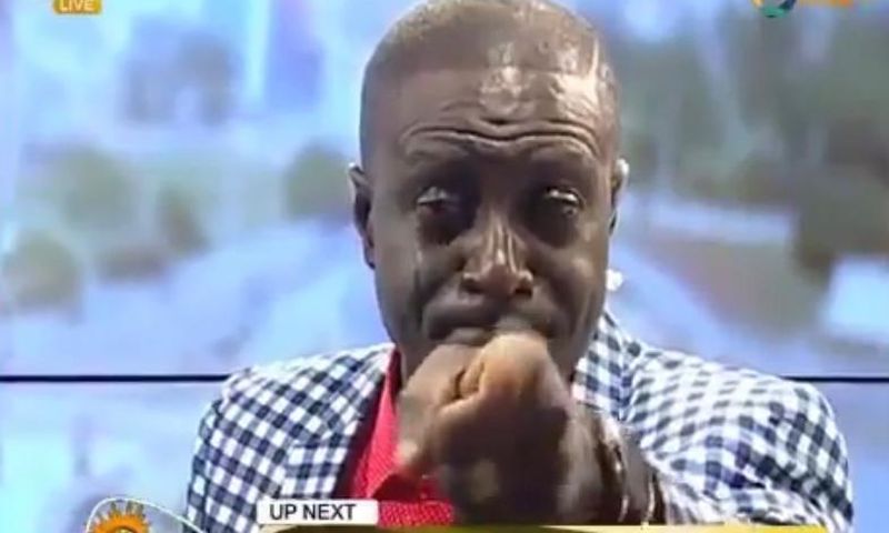 Captain Smart weeps on TV
