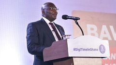 Dr. Bawumia delivering his speech at the Ashesi University