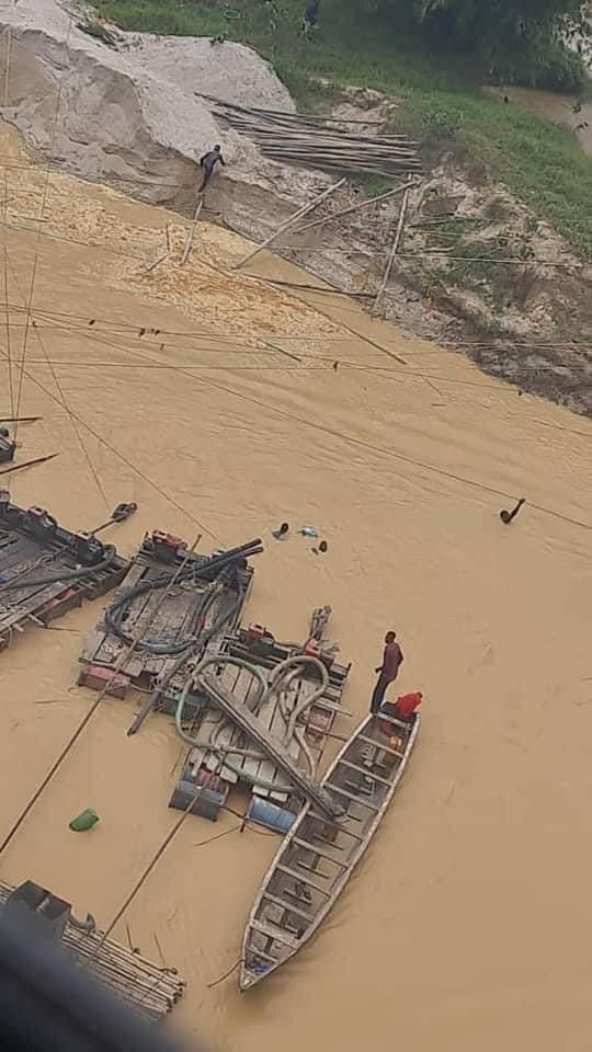 Polluted river Ankobra