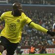 Chelsea forward Romelu Lukaku celebrates after scoring against Aston Villa